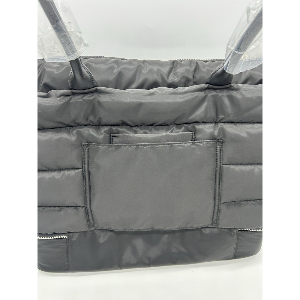 iPack Puffy Fashion Tote Bag NWT Black Travel Overnight Weekender Carry On Gym - Picture 5 of 12